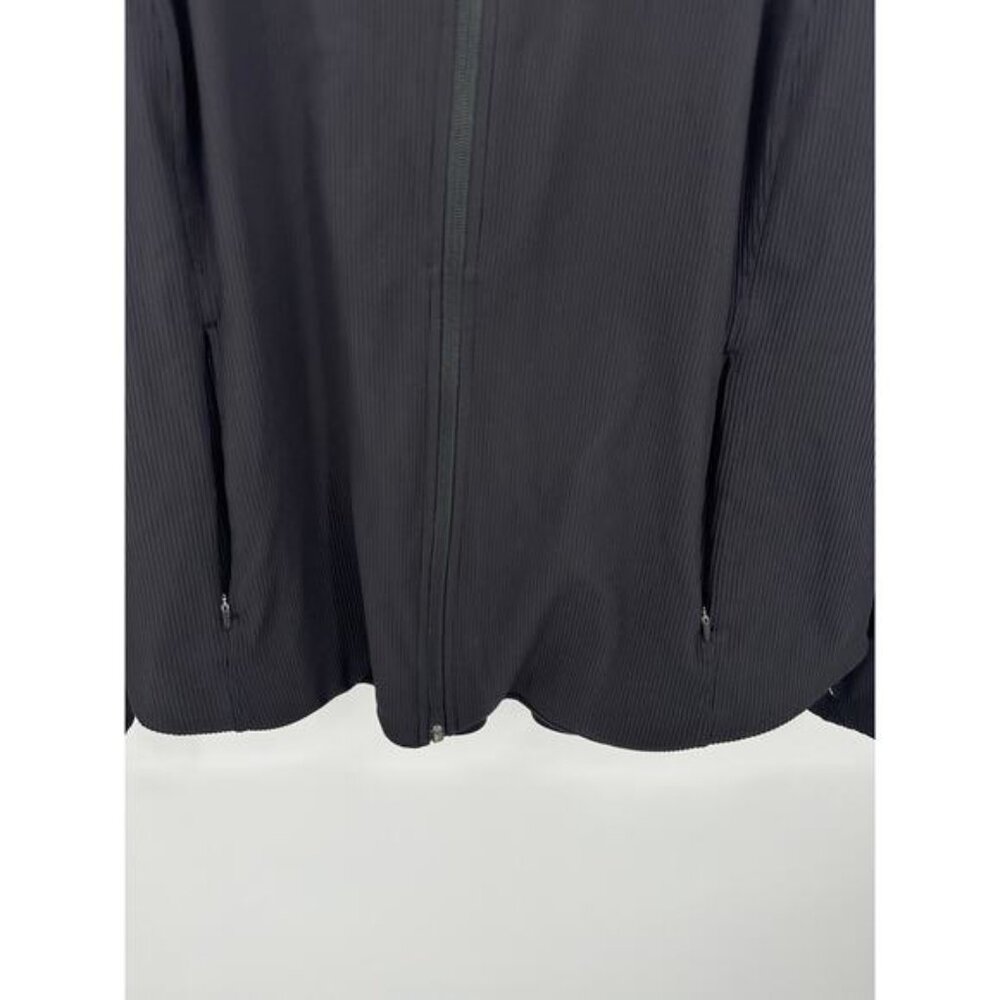 Athleta Black Salutation Ribbed Jacket Womens Siz… - image 7